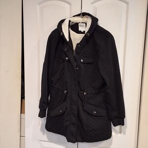 Prscott New York 1x Black and White Quilted Jacket